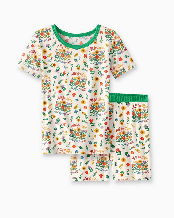 Schlafanzug-Set zweiteilig, kurze Ärmel, kurze Hose, Bambus