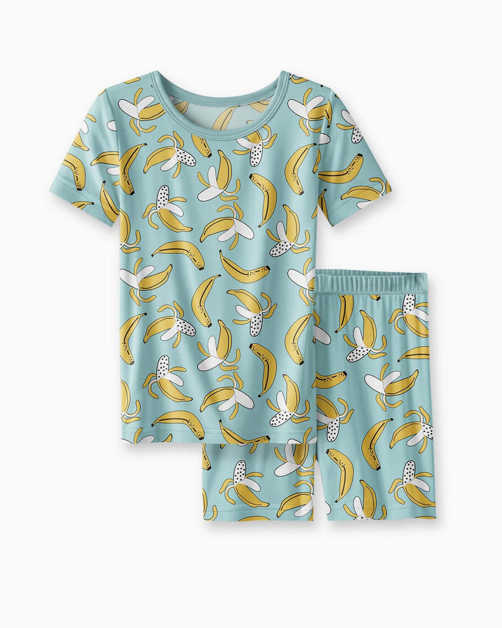 Bananas Bamboo Two Piece Short Sleeve Shorts Pajama Set
