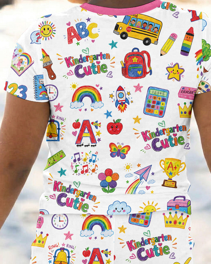 Zweiteiliges, kurzärmliges Pyjama-Set mit Marienkäfern
