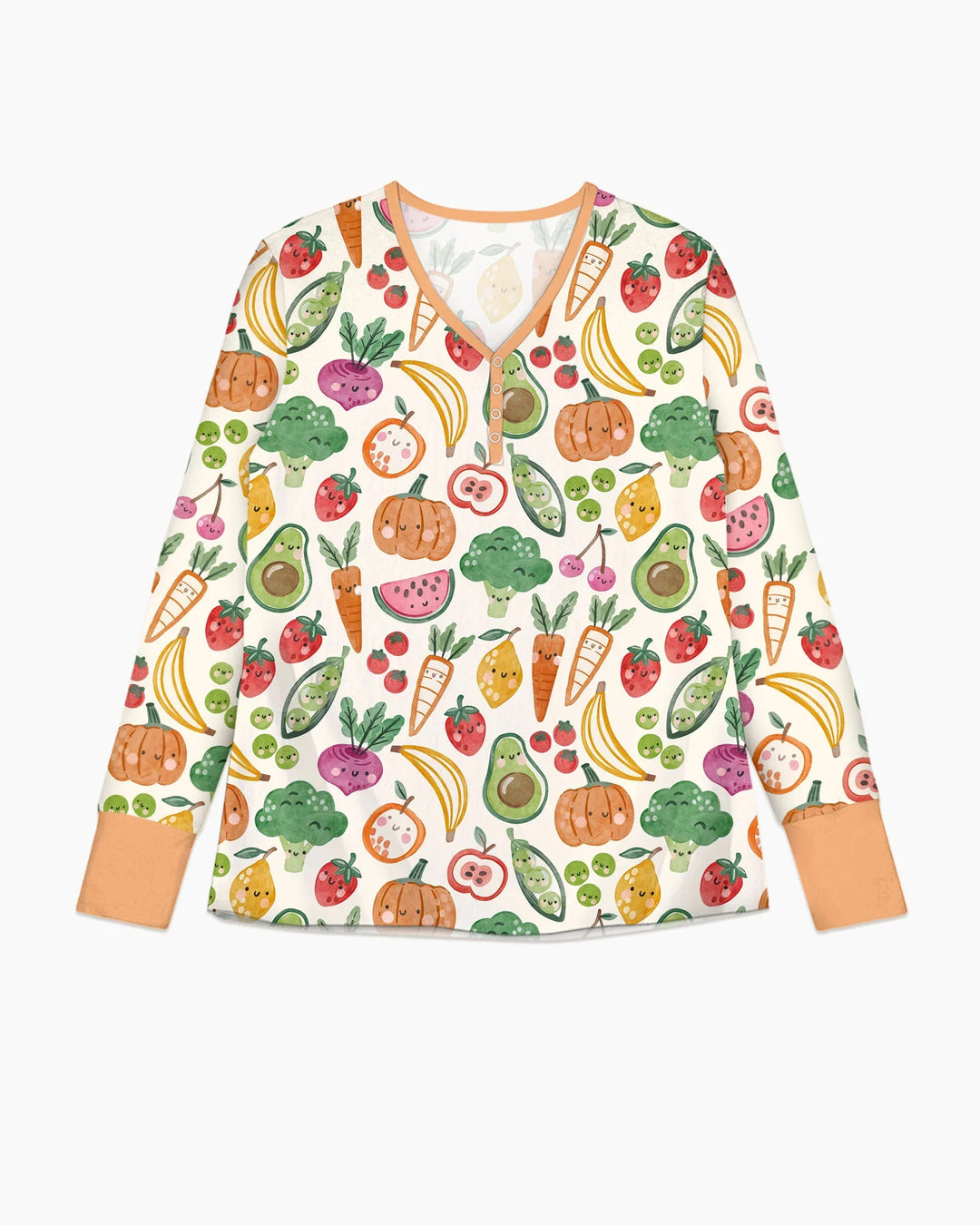Veggie Friends Familien-Schlafanzug-Set aus Bambus für Damen