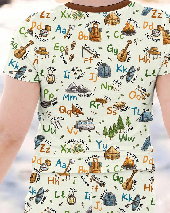Zweiteiliges, kurzärmliges Pyjama-Set mit Marienkäfern