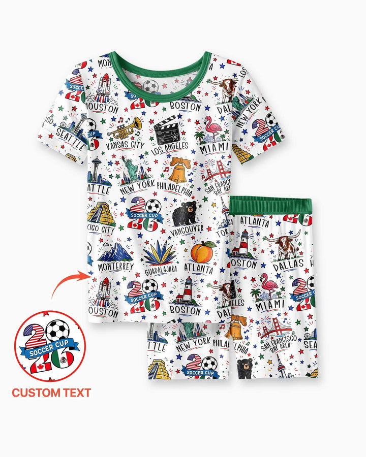 Schlafanzug-Set zweiteilig, kurze Ärmel, kurze Hose, Bambus