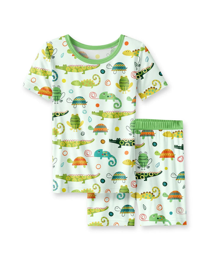 Swamp Buddies Bamboo Two Piece Short Sleeve Shorts Pajama Set