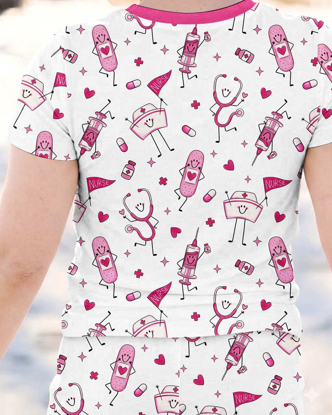 Zweiteiliges, kurzärmliges Pyjama-Set mit Marienkäfern