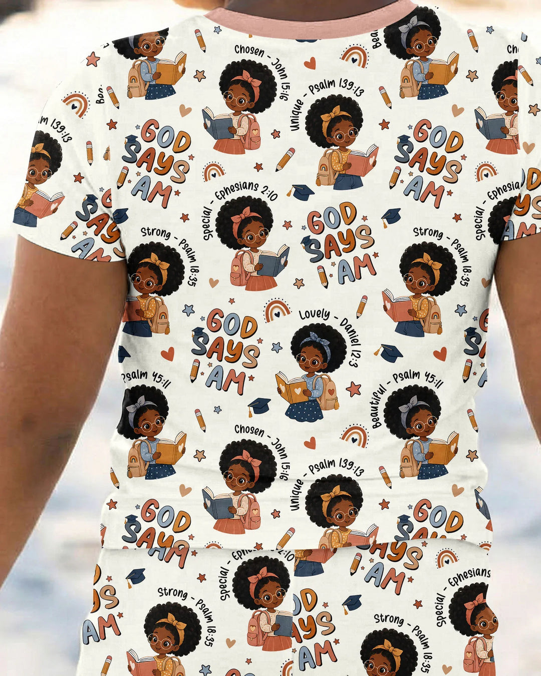 Zweiteiliges, kurzärmliges Pyjama-Set mit Marienkäfern