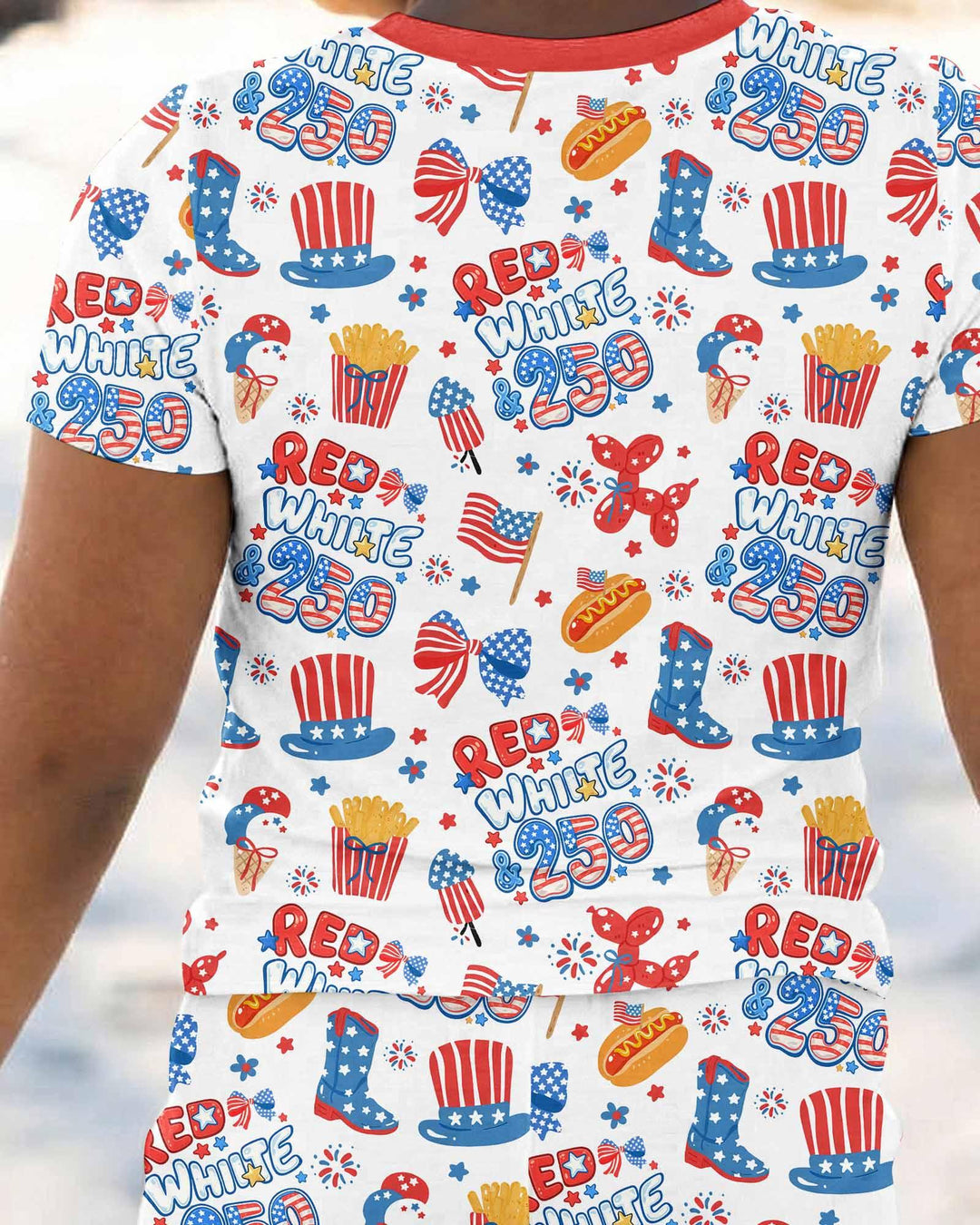 Zweiteiliges, kurzärmliges Pyjama-Set mit Marienkäfern