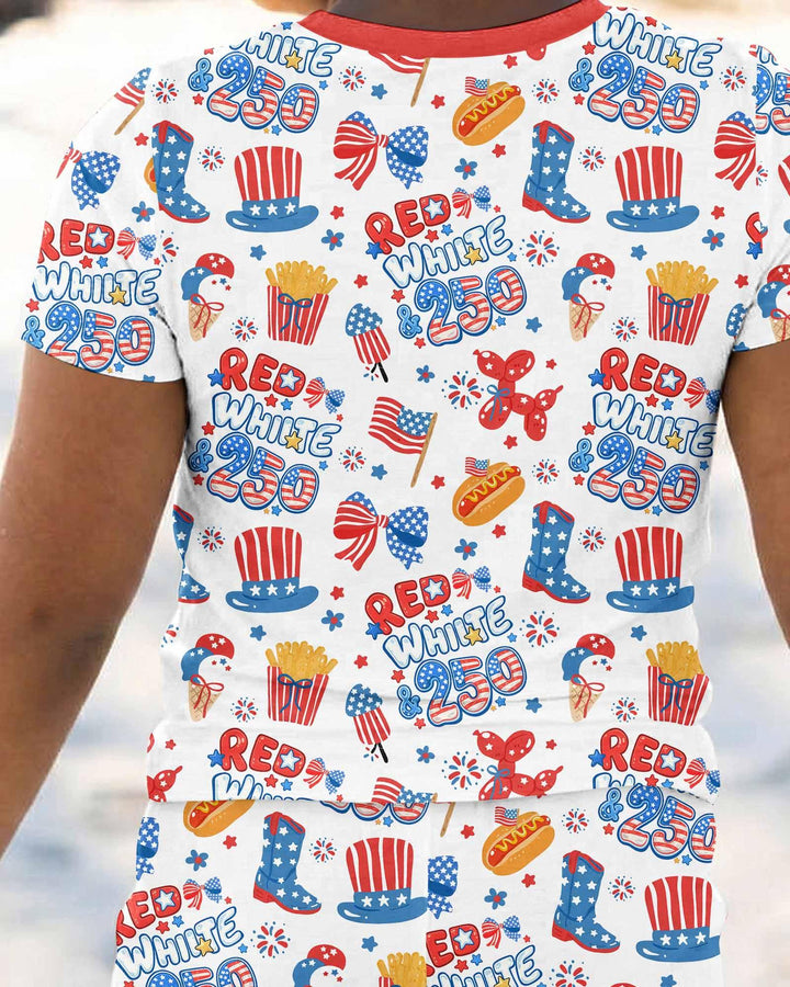 Zweiteiliges, kurzärmliges Pyjama-Set mit Marienkäfern
