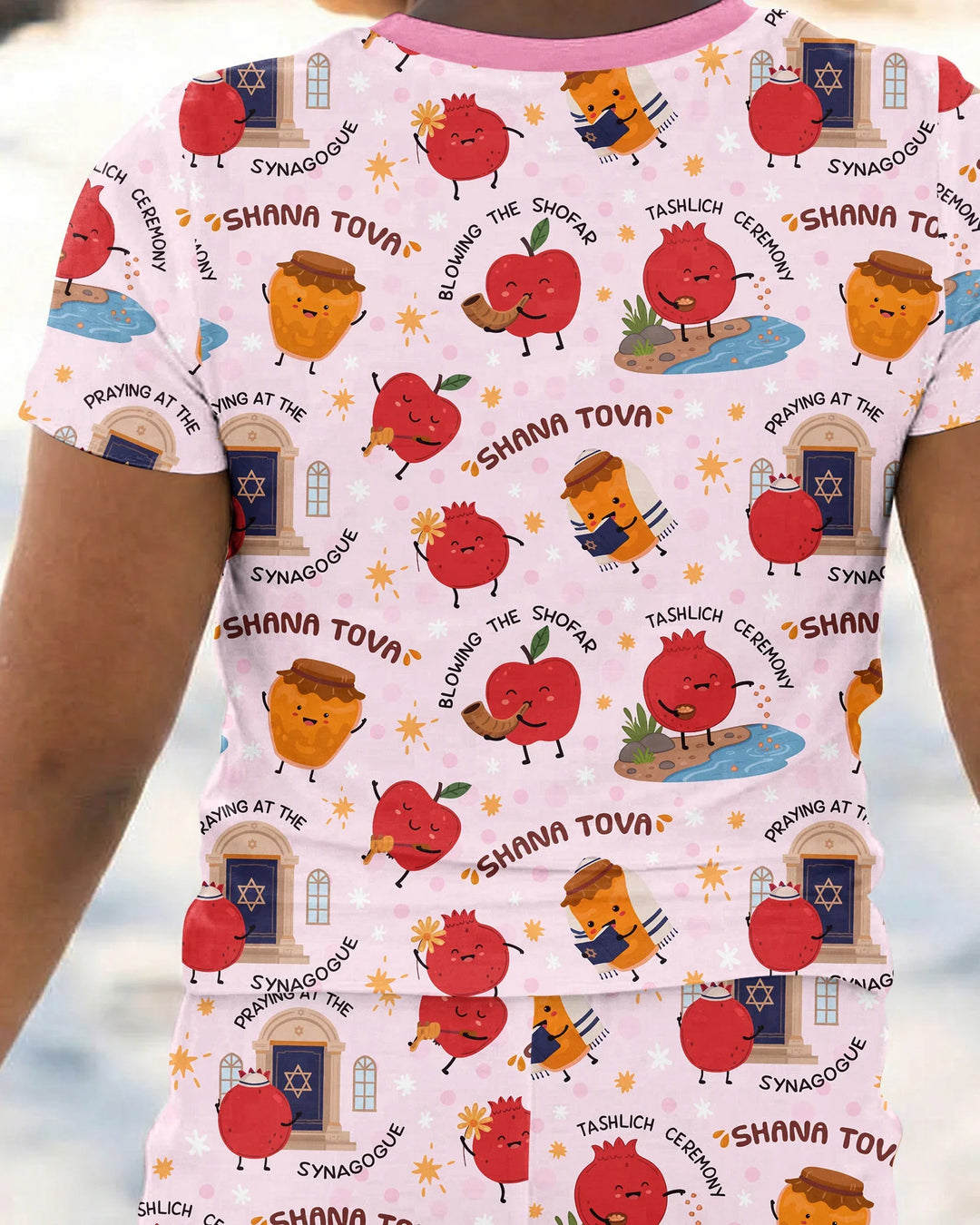 Sweet Sacred Moments Family Matching Bamboo Two Piece Short Sleeve Shorts Pajama Set