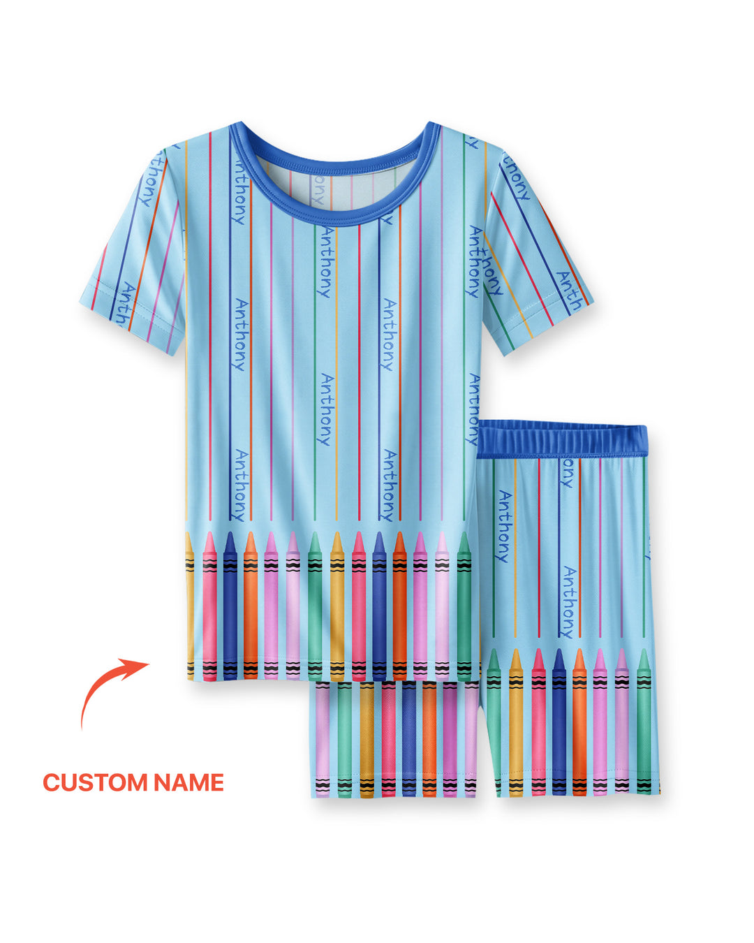 Schlafanzug-Set zweiteilig, kurze Ärmel, kurze Hose, Bambus