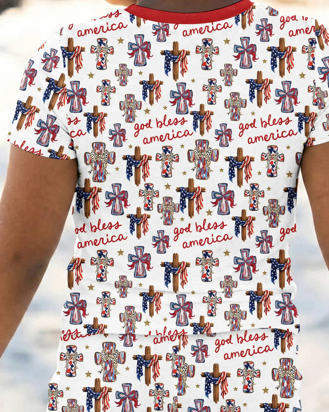 Zweiteiliges, kurzärmliges Pyjama-Set mit Marienkäfern