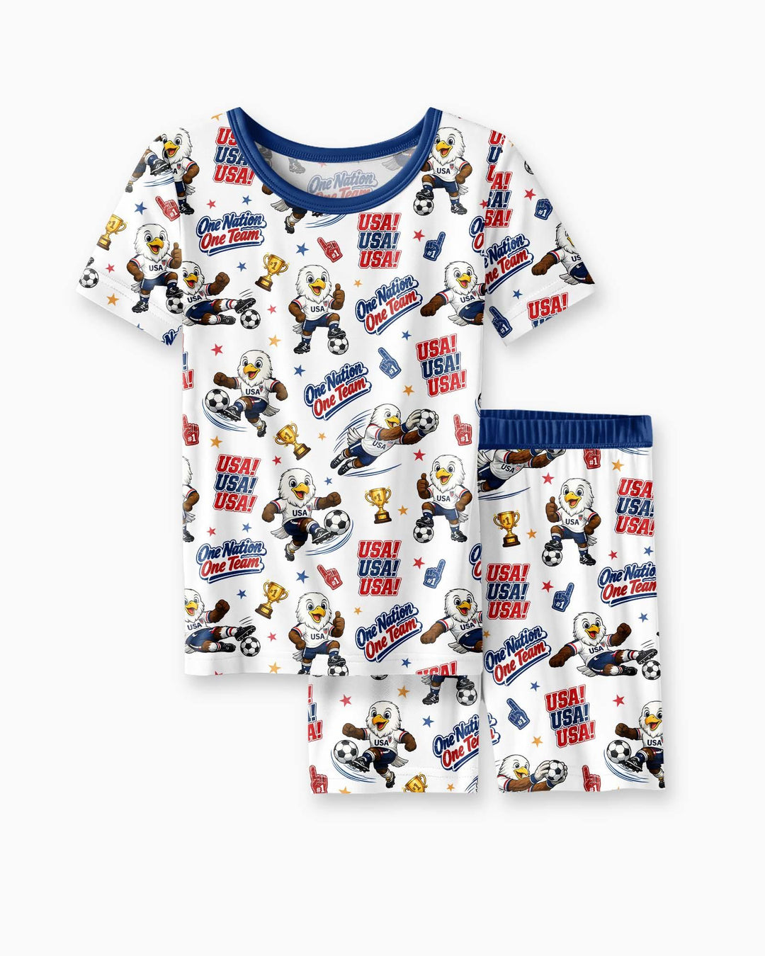 Schlafanzug-Set zweiteilig, kurze Ärmel, kurze Hose, Bambus
