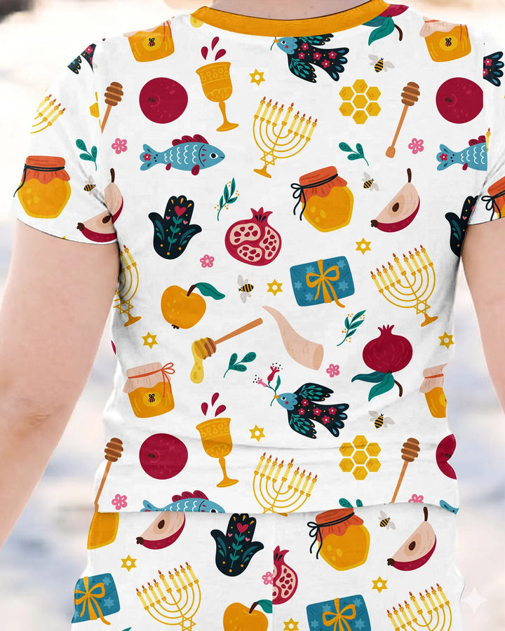Zweiteiliges, kurzärmliges Pyjama-Set mit Marienkäfern