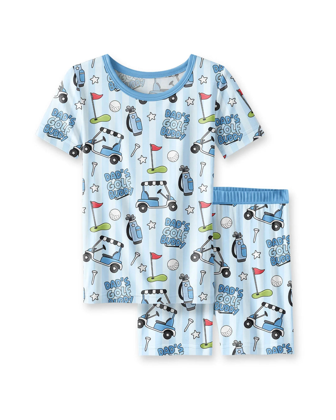 Dad's Golf Buddy Bamboo Two Piece Short Sleeve Shorts Pajama Set