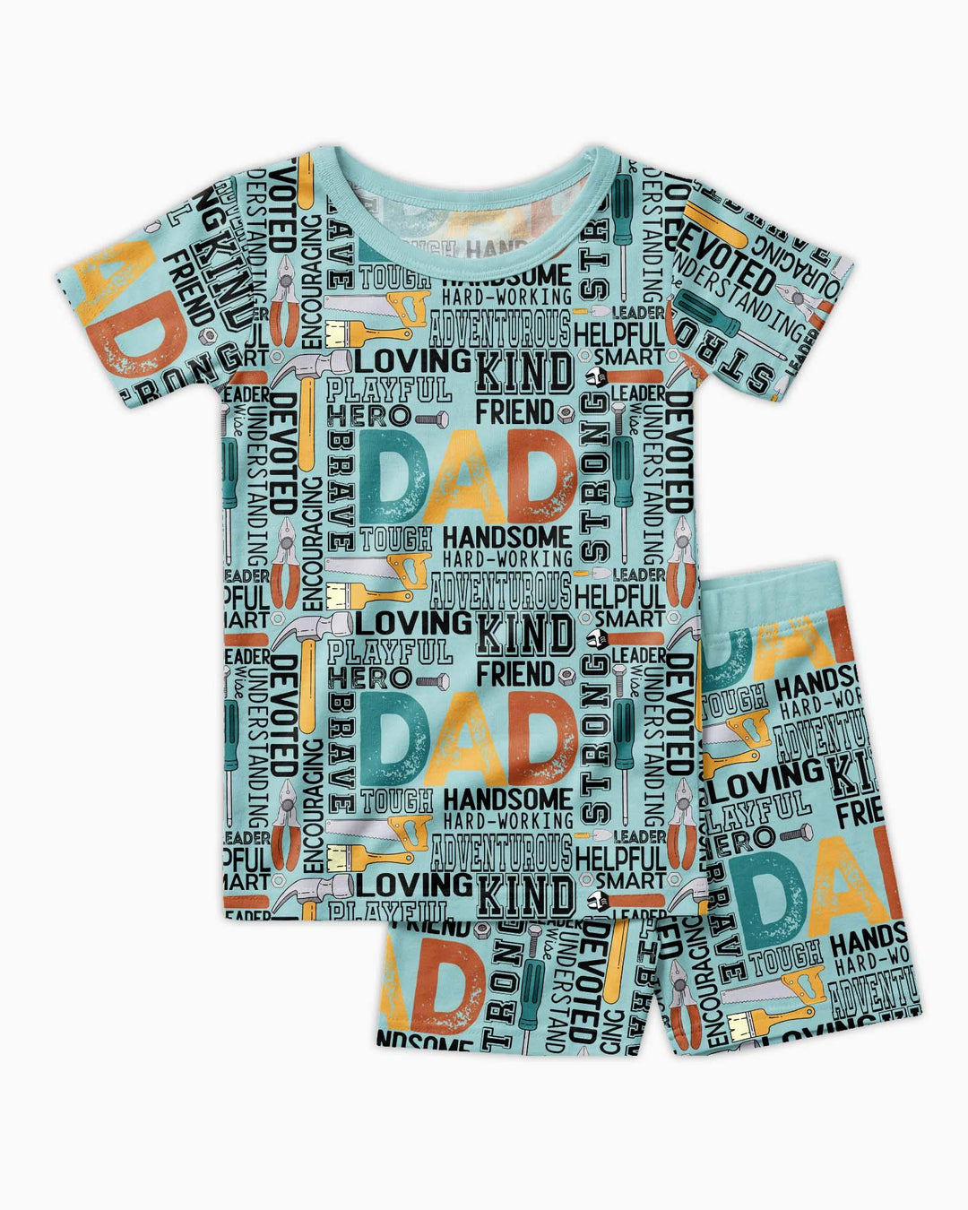 Template Zweiteiliges Pyjama-Set mit kurzen Ärmeln und Shorts