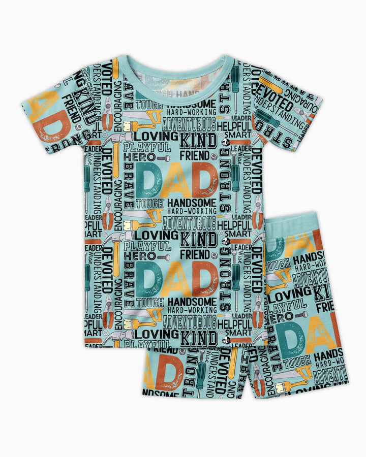 Template Zweiteiliges Pyjama-Set mit kurzen Ärmeln und Shorts