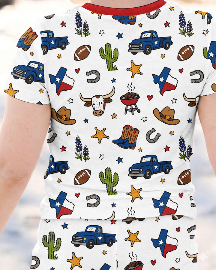 Someone in Texas Loves Me Bamboo Two Piece Short Sleeve Pajama Set