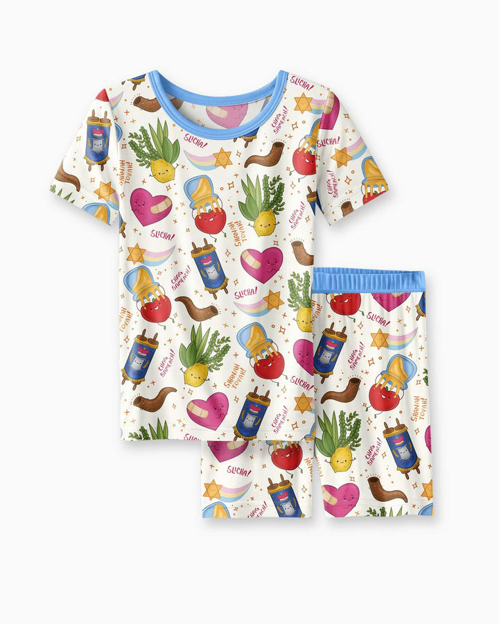 Jewish High Holidays Bamboo Two Piece Short Sleeve Shorts Pajama Set