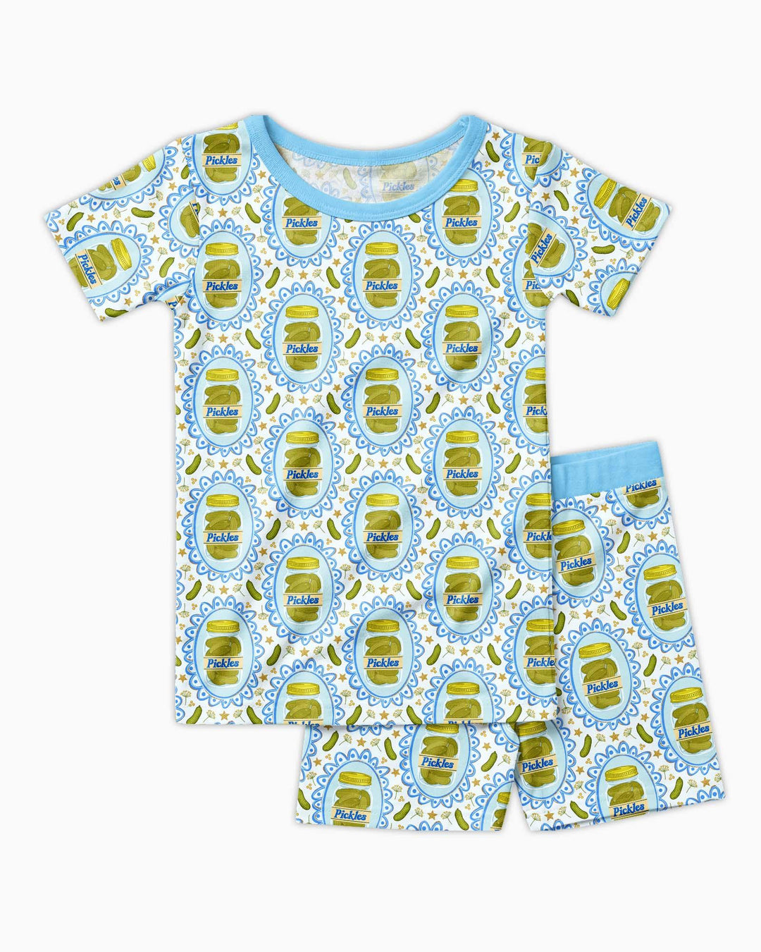 Schlafanzug-Set zweiteilig, kurze Ärmel, kurze Hose, Bambus