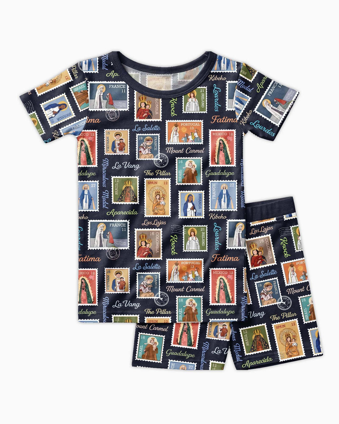 Schlafanzug-Set zweiteilig, kurze Ärmel, kurze Hose, Bambus