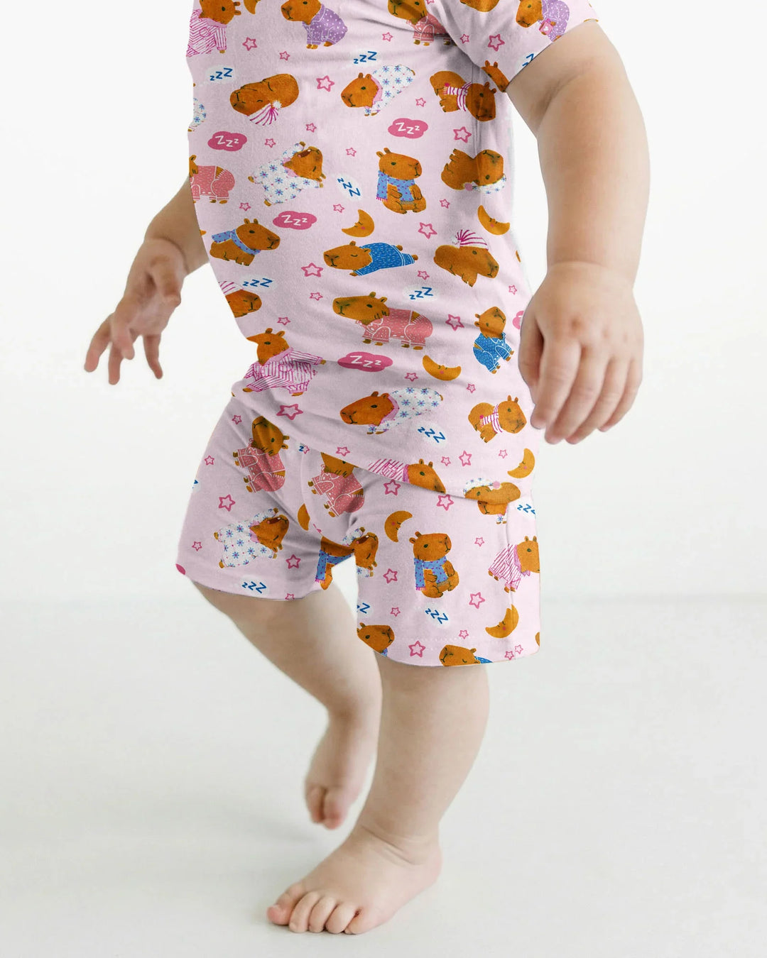 Schlafanzug-Set zweiteilig, kurze Ärmel, kurze Hose, Bambus