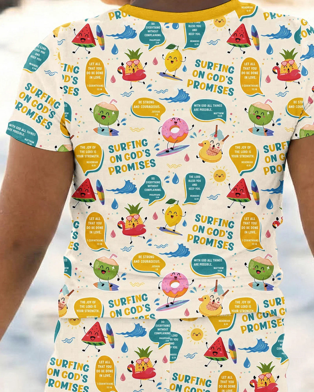 Zweiteiliges, kurzärmliges Pyjama-Set mit Marienkäfern