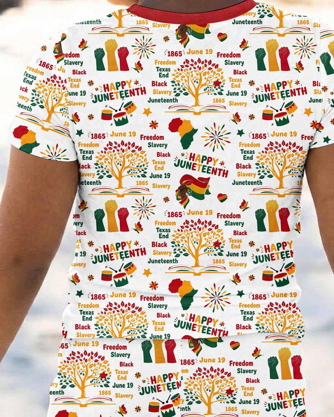 Happy Juneteenth Bamboo Two Piece Short Sleeve Pajama Set