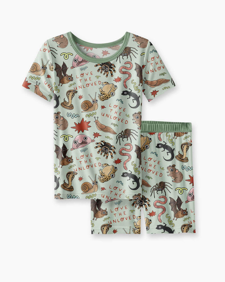Love the Unloved Bamboo Two Piece Short Sleeve Shorts Pajama Set