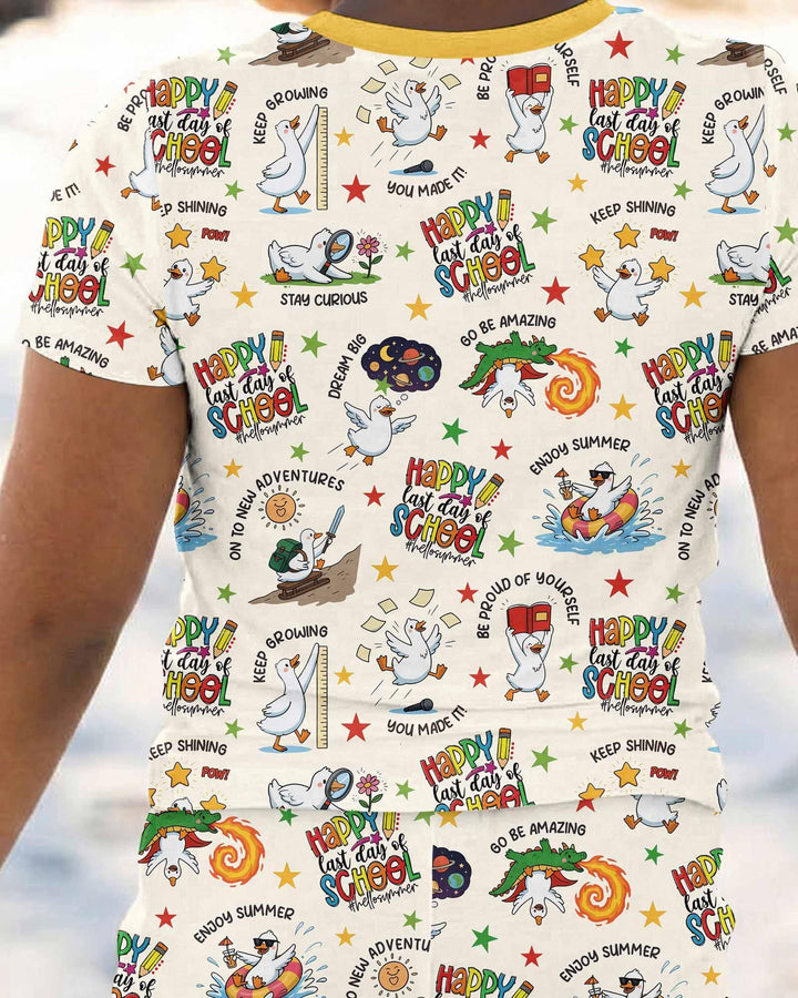 Zweiteiliges, kurzärmliges Pyjama-Set mit Marienkäfern