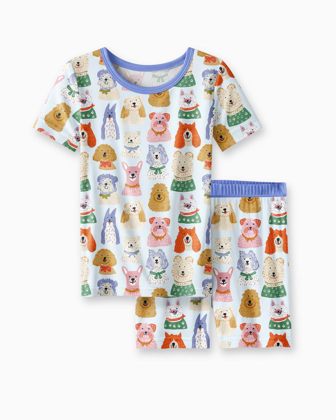 Schlafanzug-Set zweiteilig, kurze Ärmel, kurze Hose, Bambus