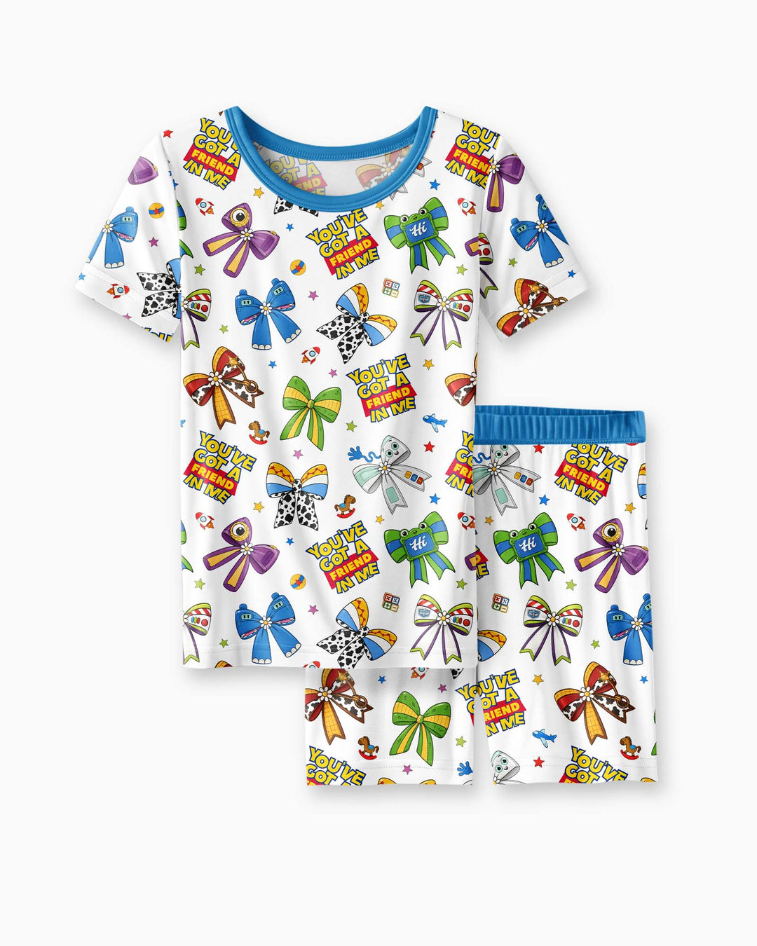 Schlafanzug-Set zweiteilig, kurze Ärmel, kurze Hose, Bambus