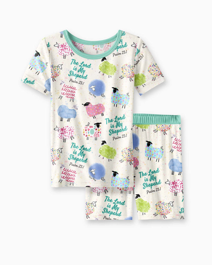 Schlafanzug-Set zweiteilig, kurze Ärmel, kurze Hose, Bambus