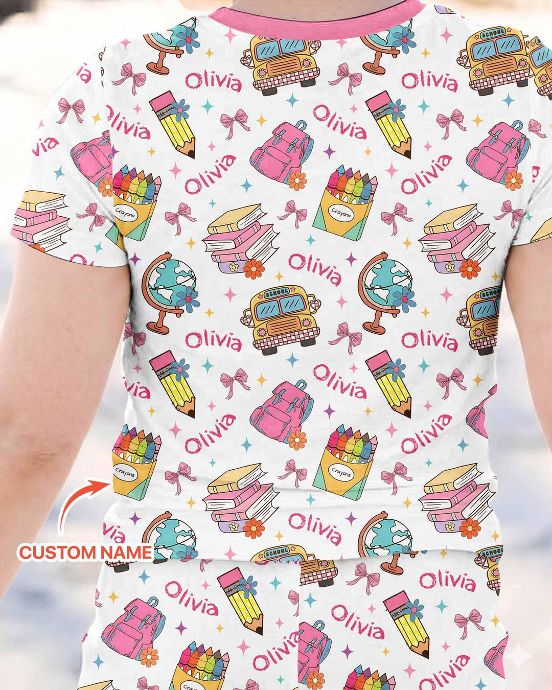 Zweiteiliges, kurzärmliges Pyjama-Set mit Marienkäfern