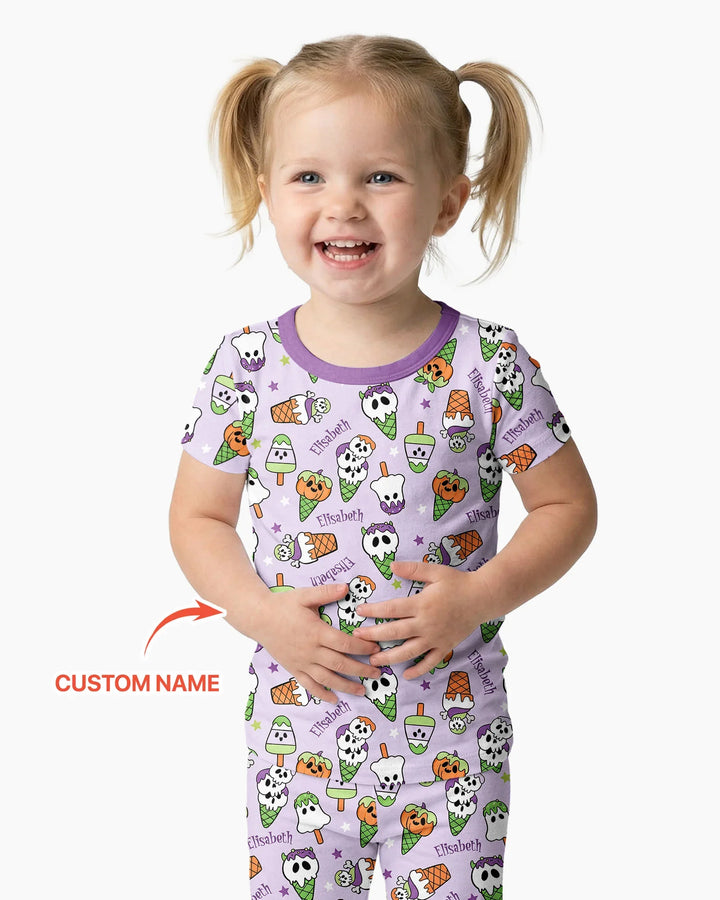 Zweiteiliges, kurzärmliges Pyjama-Set mit Marienkäfern