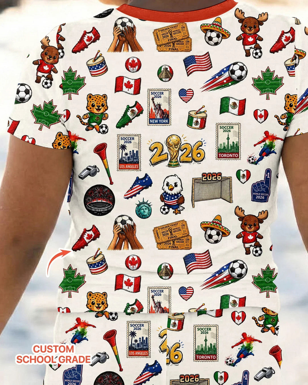 Zweiteiliges, kurzärmliges Pyjama-Set mit Marienkäfern