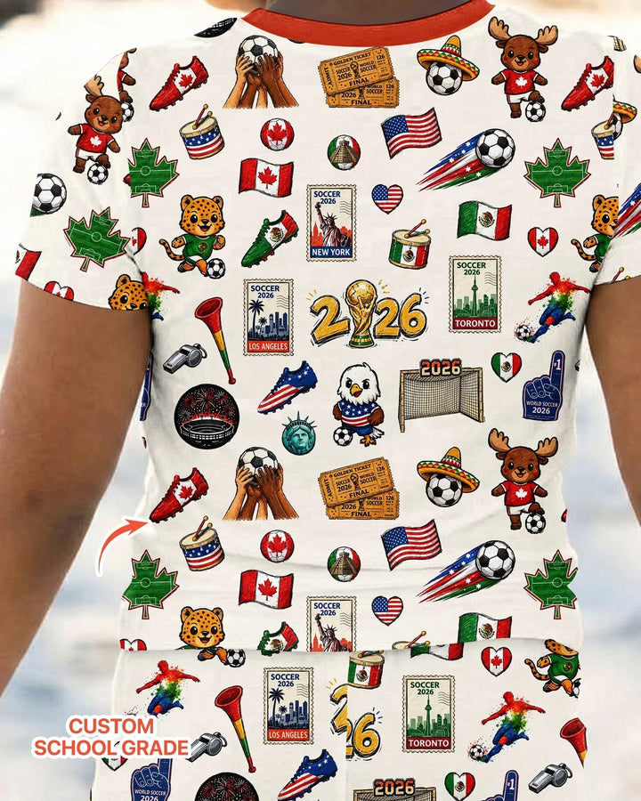 Zweiteiliges, kurzärmliges Pyjama-Set mit Marienkäfern