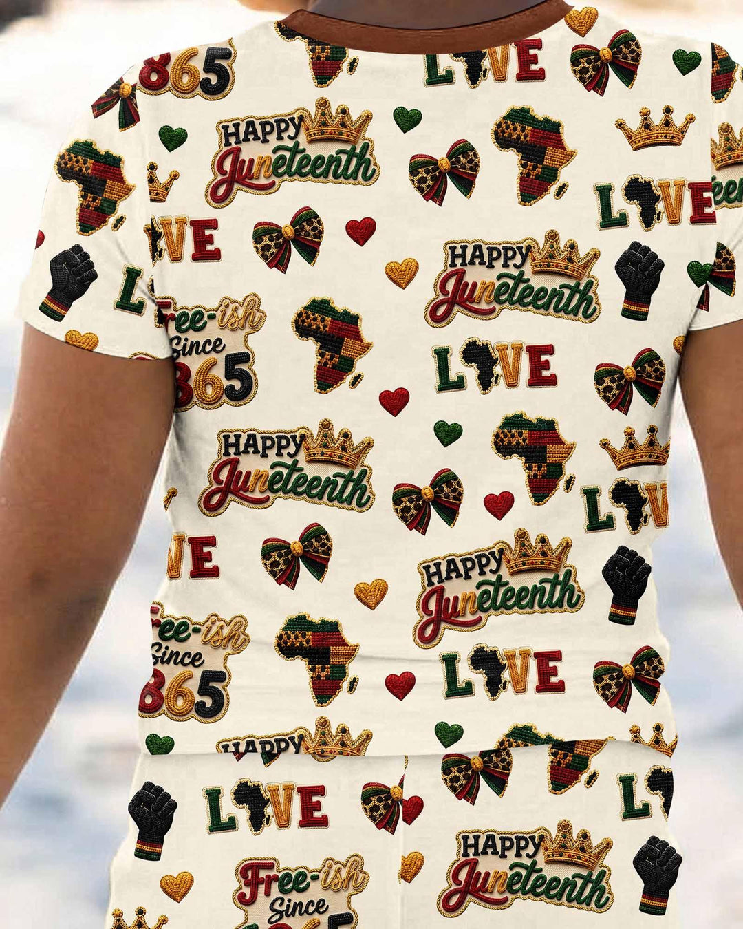 Zweiteiliges, kurzärmliges Pyjama-Set mit Marienkäfern