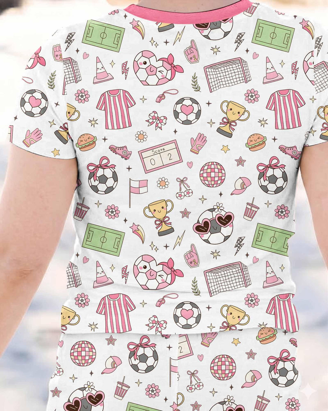 Zweiteiliges, kurzärmliges Pyjama-Set mit Marienkäfern