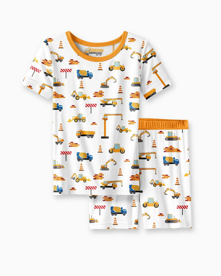 Konstruktion Bambus Zweiteiliger Kurzarm-Shorts-Pyjama-Set