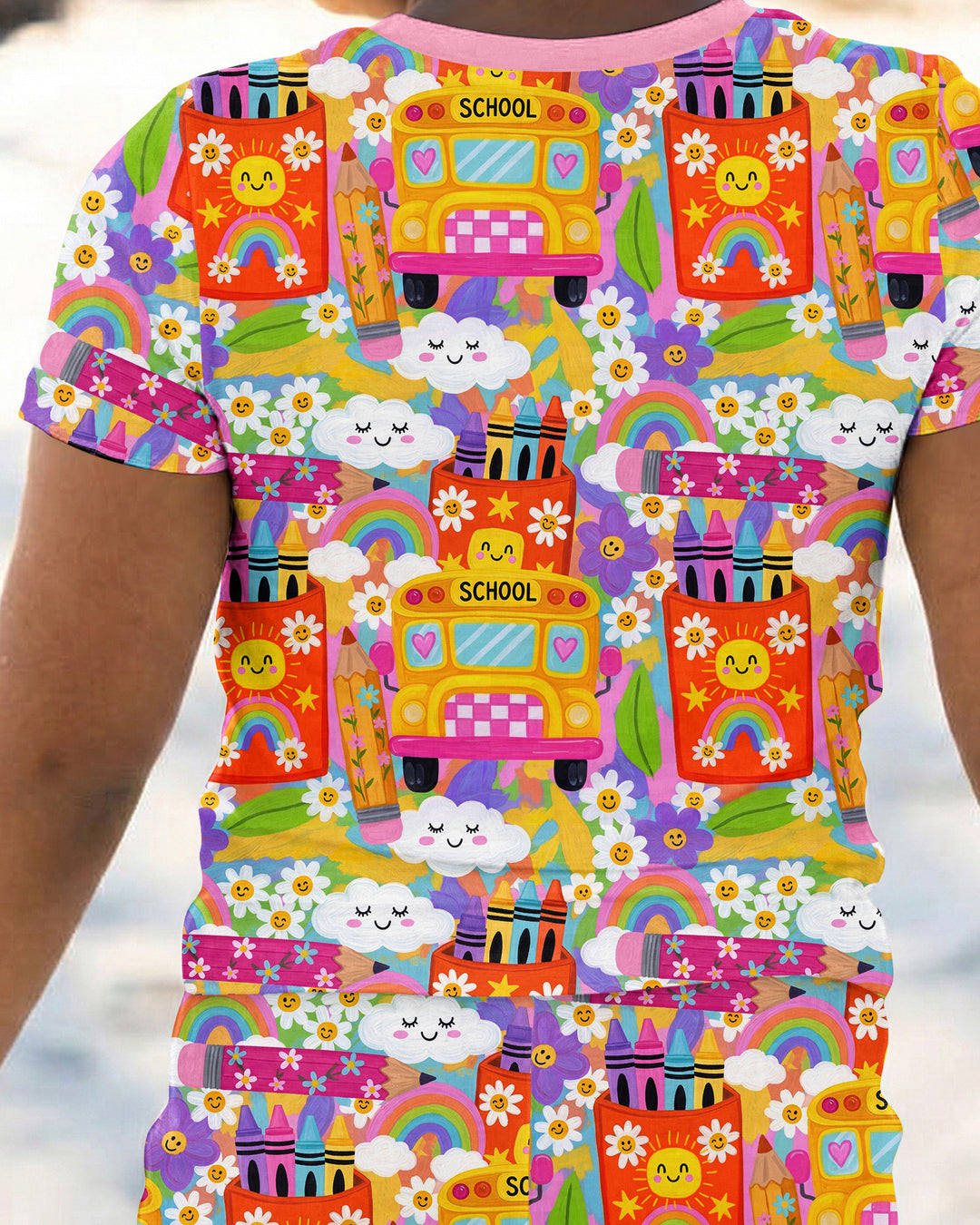 Zweiteiliges, kurzärmliges Pyjama-Set mit Marienkäfern