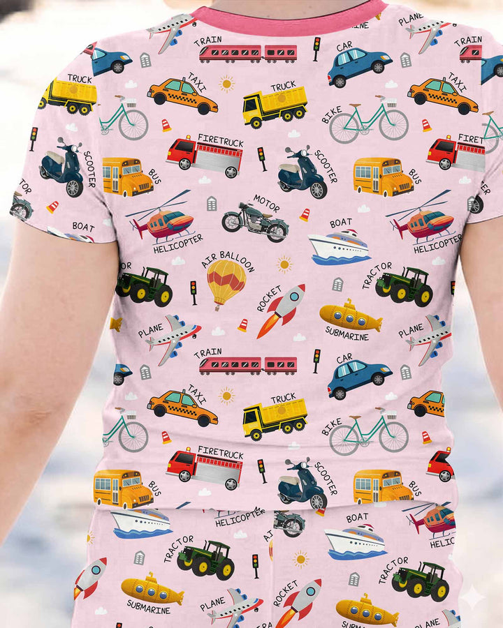 Zweiteiliges, kurzärmliges Pyjama-Set mit Marienkäfern