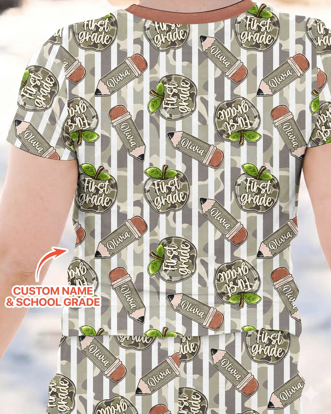 Zweiteiliges, kurzärmliges Pyjama-Set mit Marienkäfern