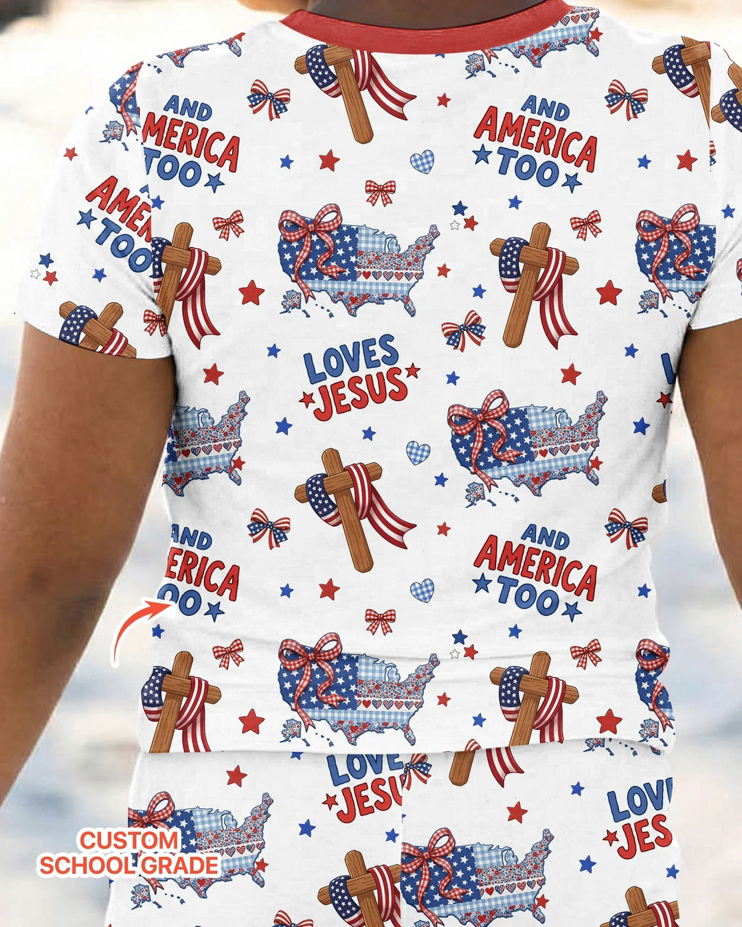 Zweiteiliges, kurzärmliges Pyjama-Set mit Marienkäfern