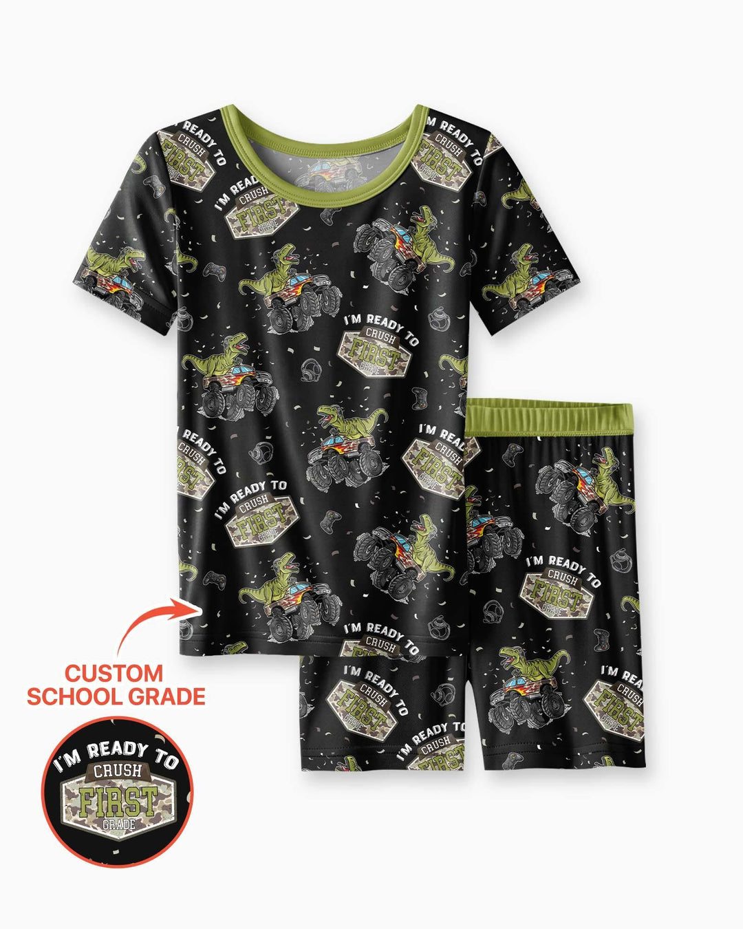 Schlafanzug-Set zweiteilig, kurze Ärmel, kurze Hose, Bambus