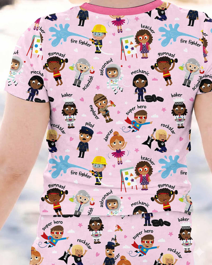 Zweiteiliges, kurzärmliges Pyjama-Set mit Marienkäfern