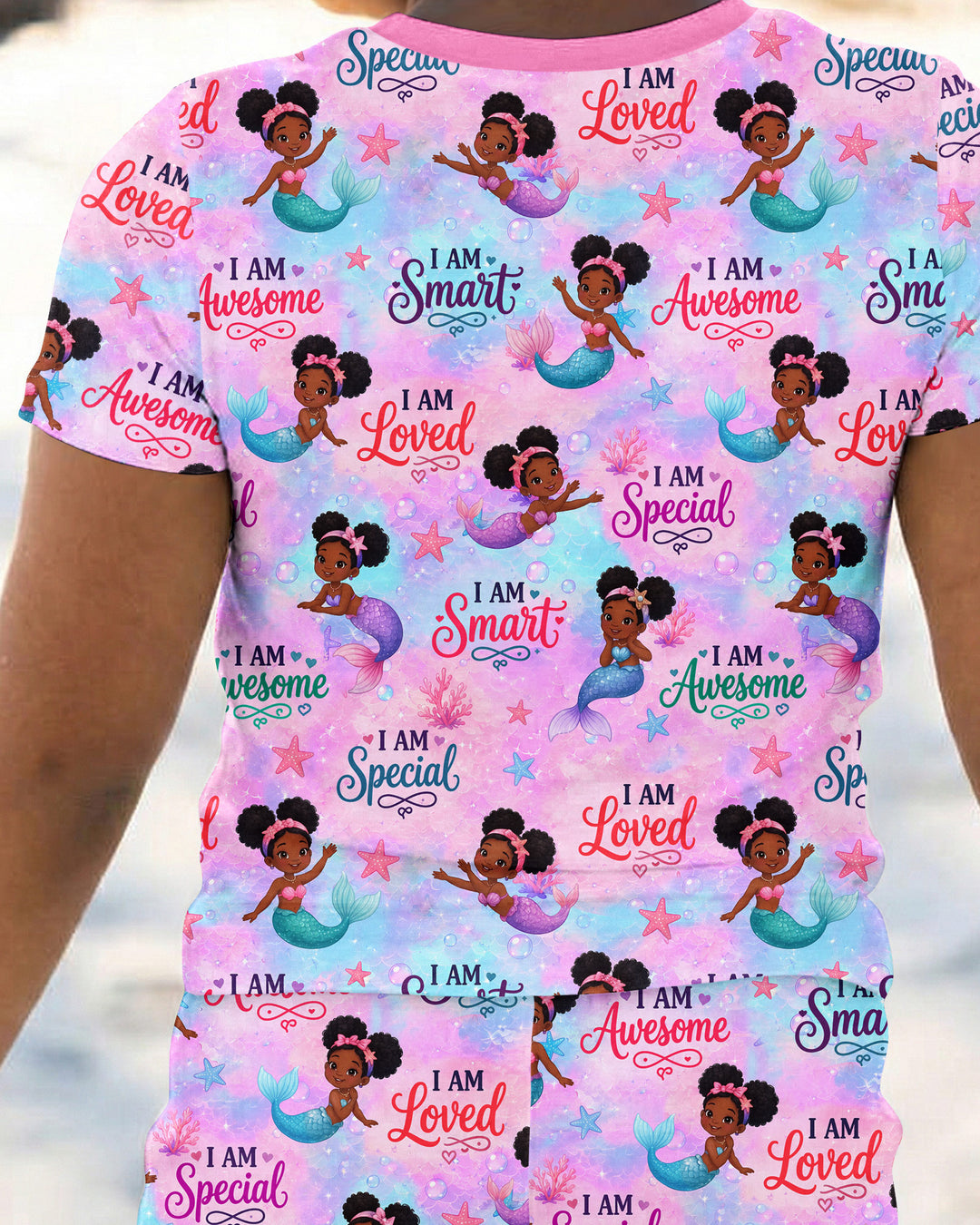 Zweiteiliges, kurzärmliges Pyjama-Set mit Marienkäfern