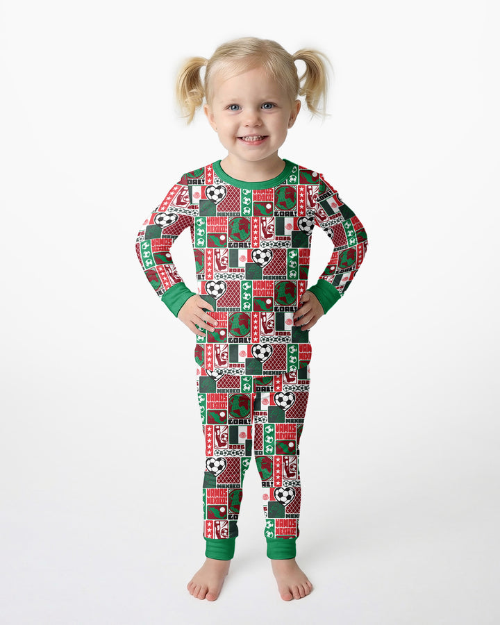 Zweiteiliges Langarm-Pyjama-Set mit Sommerfrüchten