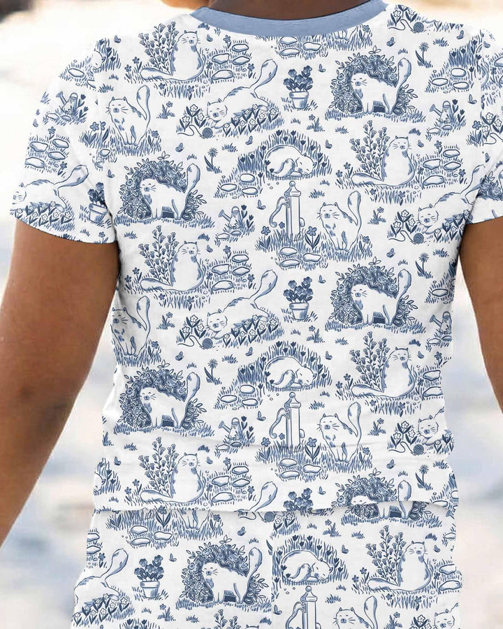 Zweiteiliges, kurzärmliges Pyjama-Set mit Marienkäfern