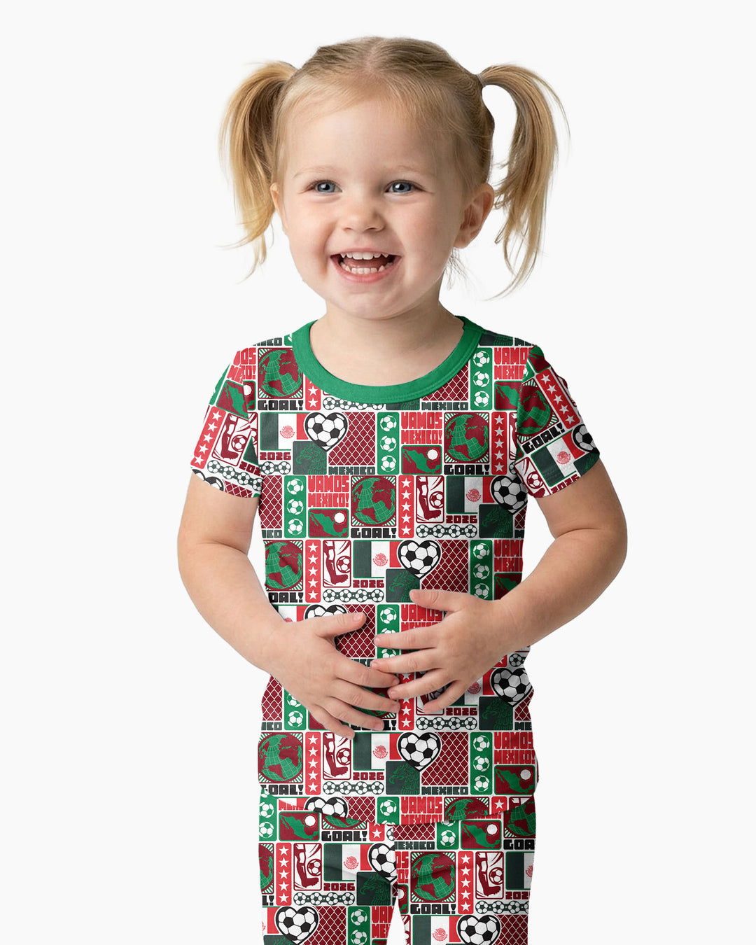 Zweiteiliges, kurzärmliges Pyjama-Set mit Marienkäfern