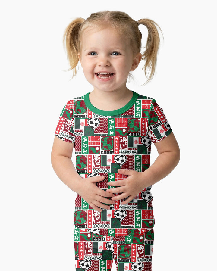 Zweiteiliges, kurzärmliges Pyjama-Set mit Marienkäfern