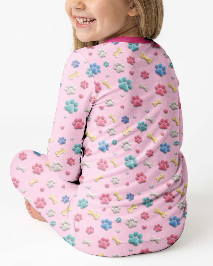 Baby Belongs To Cutie Dog Bamboo Two Piece Long Sleeve Pajama Set